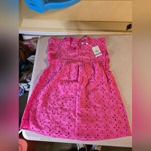Mud Pie Pink Eyelet Kids Dress Size Small